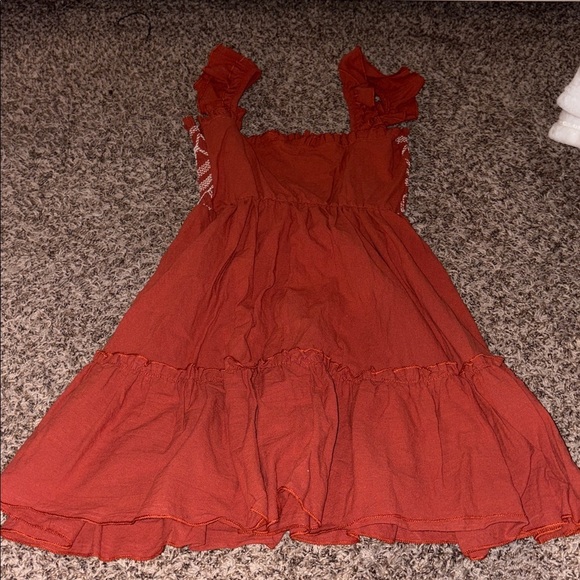 Women’s Burnt Orange Sleeveless Dress - Picture 2 of 3